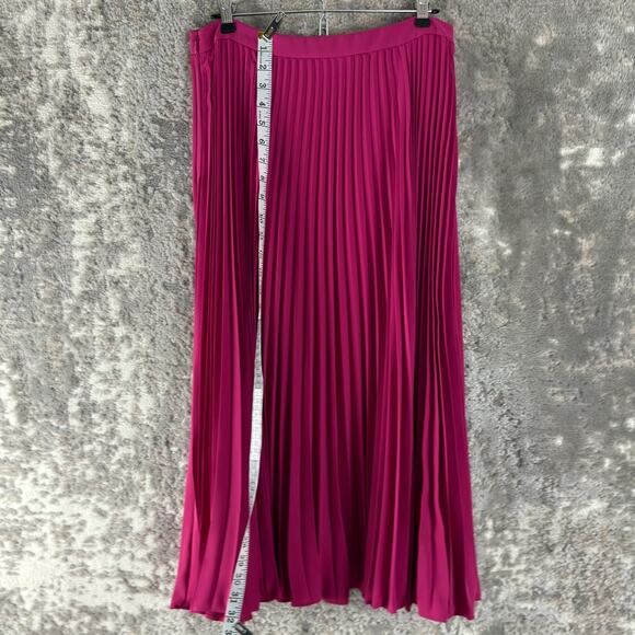 Boden Size 8 Pleated Maxi A Line Pink Purple Skirt Zip Casual - Picture 2 of 8